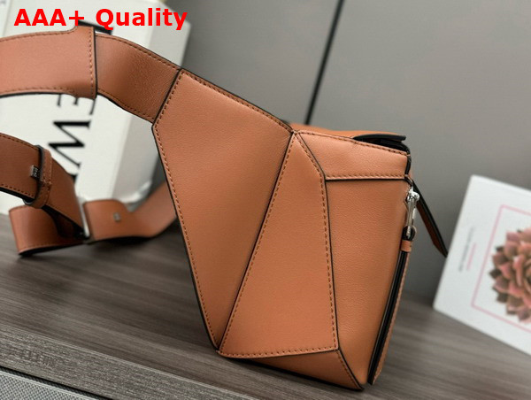 Loewe Small Puzzle Bumbag in Tan Classic Calfskin Replica