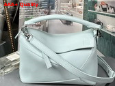 Loewe Small Puzzle Edge Bag in Blue Iceberg Classic Calfskin Replica