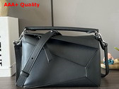 Loewe Small Puzzle Edge Bag in Classic Calfskin Black Replica