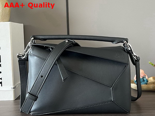 Loewe Small Puzzle Edge Bag in Classic Calfskin Black Replica
