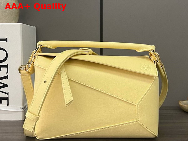 Loewe Small Puzzle Edge Bag in Classic Calfskin Butter Replica