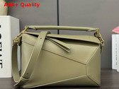 Loewe Small Puzzle Edge Bag in Classic Calfskin Eucalyptus Green Replica