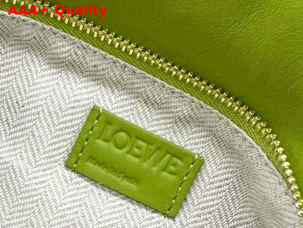 Loewe Small Puzzle Edge Bag in Classic Calfskin Neon Green Replica