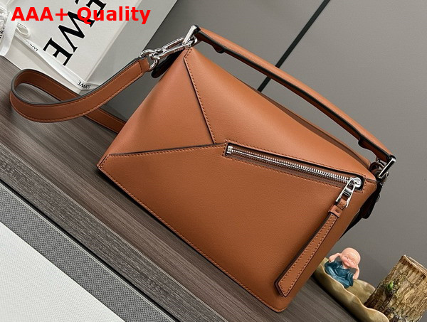 Loewe Small Puzzle Edge Bag in Classic Calfskin Tan Replica