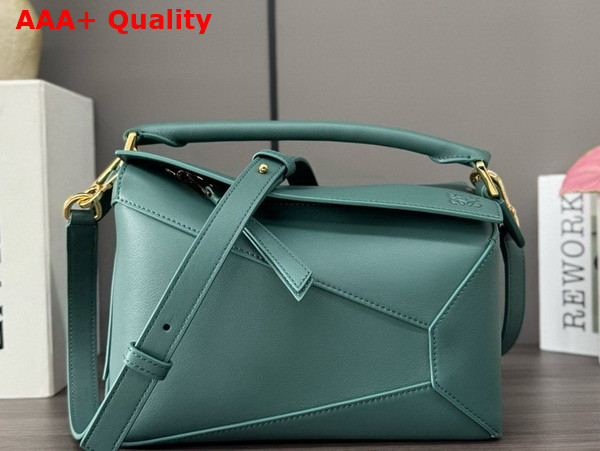 Loewe Small Puzzle Edge Bag in Classic Calfskin Vetiver Replica