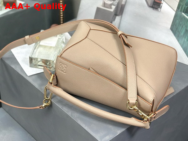 Loewe Small Puzzle Edge Bag in Sand Soft Grained Calfskin Replica