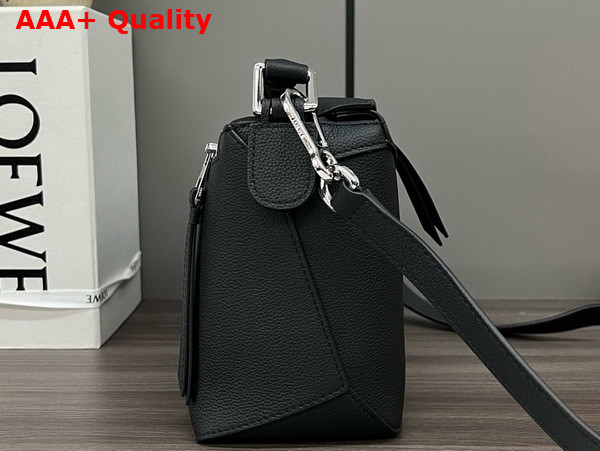 Loewe Small Puzzle Edge Bag in Soft Grained Calfskin Black Replica