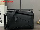 Loewe Small Puzzle Edge Bag in Soft Grained Calfskin Black Replica
