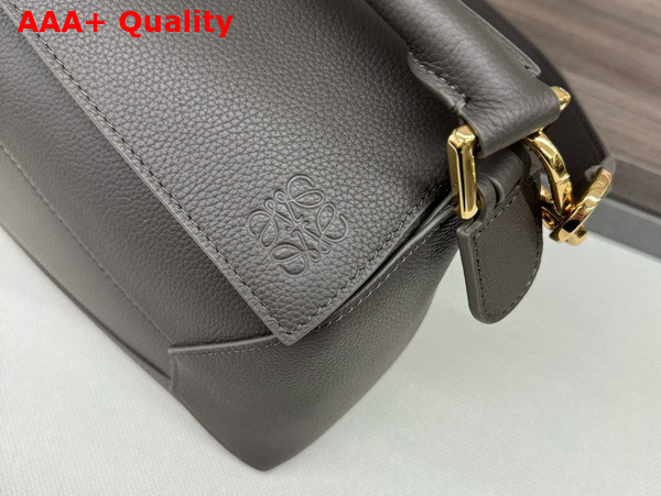 Loewe Small Puzzle Edge Bag in Soft Grained Calfskin Dark Grey Replica