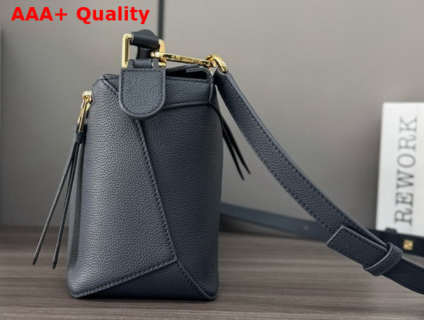 Loewe Small Puzzle Edge Bag in Soft Grained Calfskin Deep Navy Replica