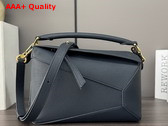 Loewe Small Puzzle Edge Bag in Soft Grained Calfskin Deep Navy Replica