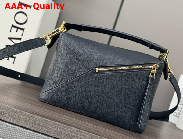 Loewe Small Puzzle Edge Bag in Soft Grained Calfskin Deep Navy Replica