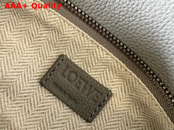 Loewe Small Puzzle Edge Bag in Soft Grained Calfskin Pearl Grey Replica