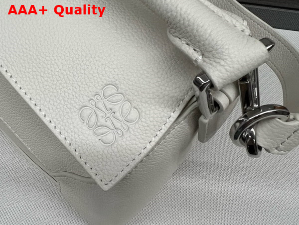 Loewe Small Puzzle Edge Bag in Soft Grained Calfskin Soft White Replica