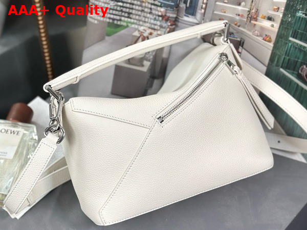 Loewe Small Puzzle Edge Bag in Soft White Soft Grained Calfskin Replica