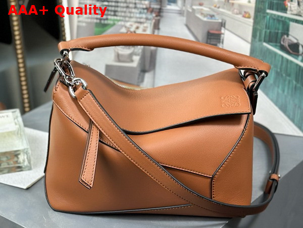 Loewe Small Puzzle Edge Bag in Tan Classic Calfskin Replica