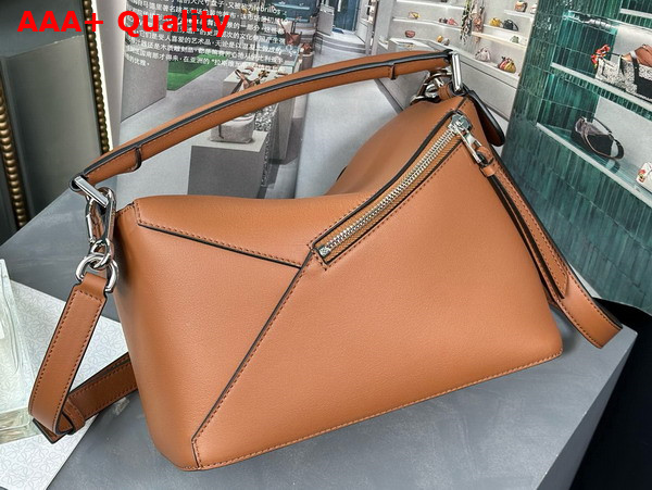 Loewe Small Puzzle Edge Bag in Tan Classic Calfskin Replica