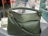 Loewe Small Puzzle Edge Bag in Vintage Khaki Classic Calfskin Replica