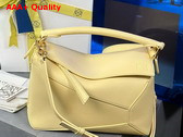 Loewe Small Puzzle Edge Bag in Yellow Classic Calfskin Replica