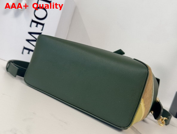 Loewe Small Puzzle Edge Landscape Bag in Bottle Green Nappa Calfskin Replica
