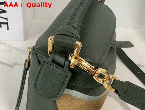 Loewe Small Puzzle Edge Landscape Bag in Bottle Green Nappa Calfskin Replica