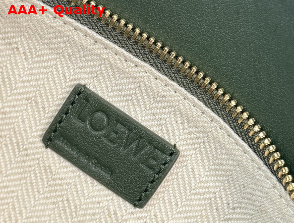 Loewe Small Puzzle Edge Landscape Bag in Bottle Green Nappa Calfskin Replica
