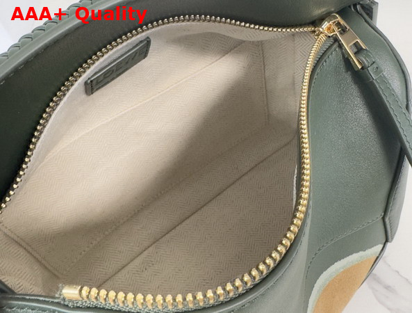 Loewe Small Puzzle Edge Landscape Bag in Bottle Green Nappa Calfskin Replica