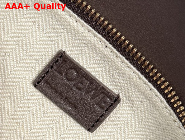 Loewe Small Puzzle Edge Landscape Bag in Chocolate Nappa Calfskin Replica