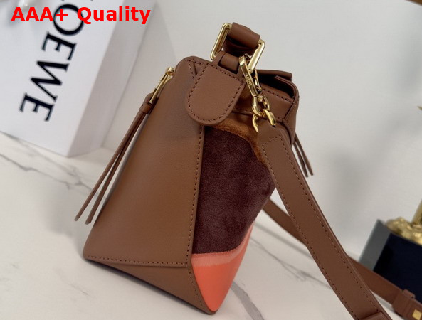 Loewe Small Puzzle Edge Landscape Bag in Pecan Nappa Calfskin Replica