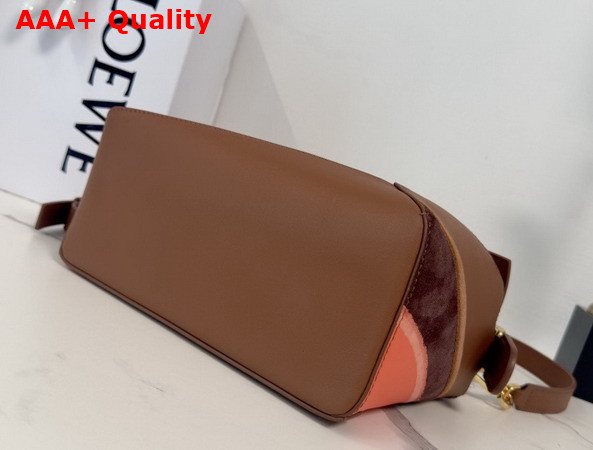 Loewe Small Puzzle Edge Landscape Bag in Pecan Nappa Calfskin Replica