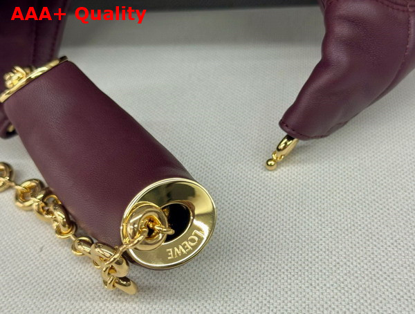Loewe Small Squeeze Bag in Dark Burgundy Nappa Lambskin Replica
