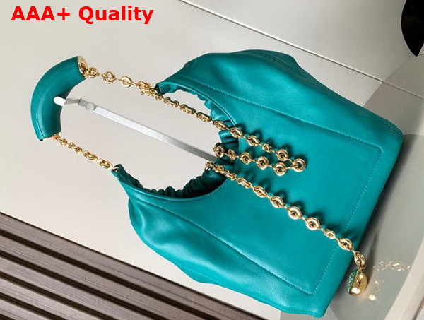 Loewe Small Squeeze Bag in Emerald Green Nappa Lambskin Replica