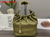 Loewe Small Squeeze Bag in Olive Nappa Lambskin Replica