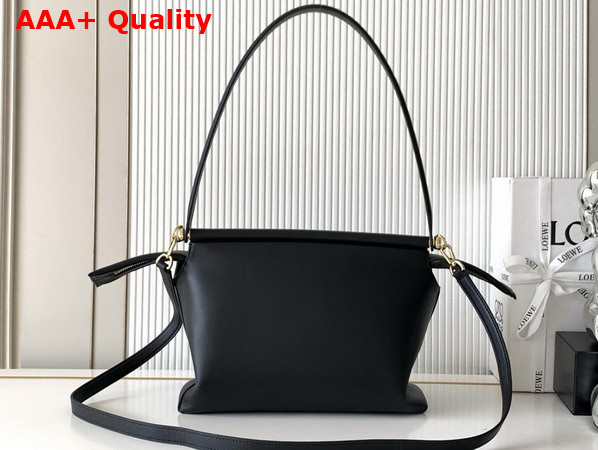Loewe Small Whisker Bag in Glazed Calfskin Black Replica