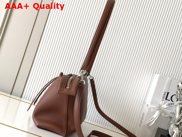 Loewe Small Whisker Bag in Glazed Calfskin Cognac Replica