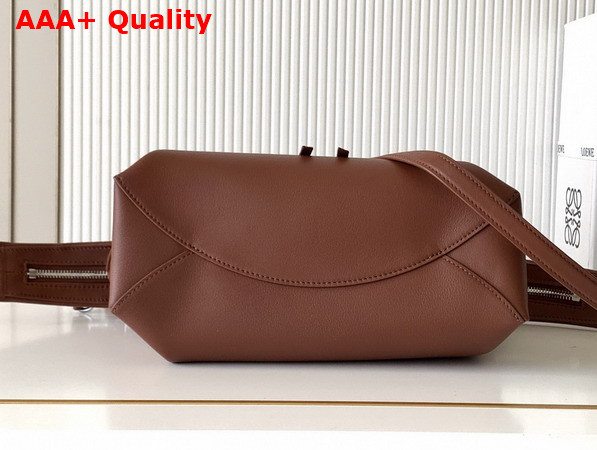 Loewe Small Whisker Bag in Glazed Calfskin Cognac Replica