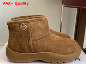 Loewe Snow Boot in Tobacco Suede Calfskin Replica