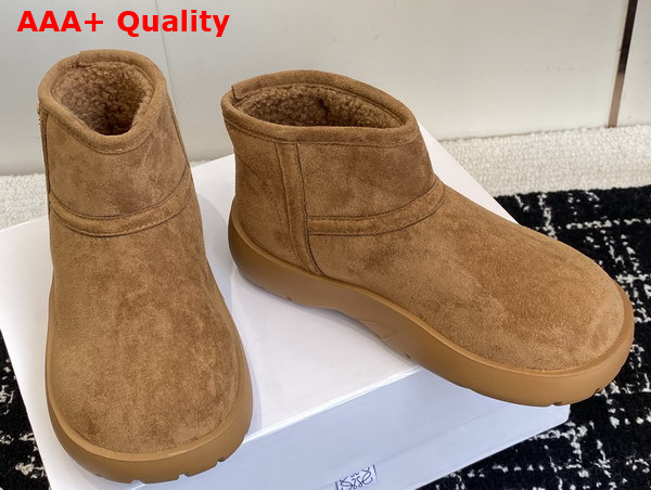 Loewe Snow Boot in Tobacco Suede Calfskin Replica