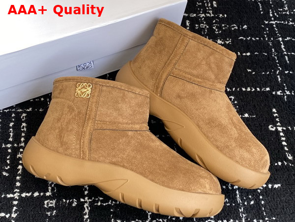 Loewe Snow Boot in Tobacco Suede Calfskin Replica