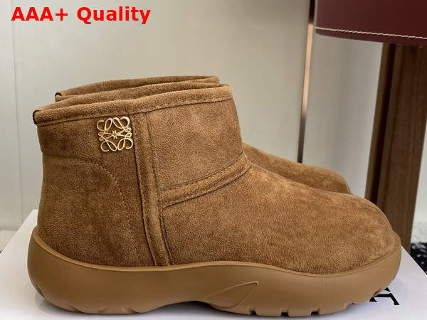 Loewe Snow Boot in Tobacco Suede Calfskin Replica