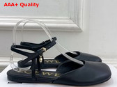 Loewe Toy Ankle Strap Ballerina in Black Lambskin Replica