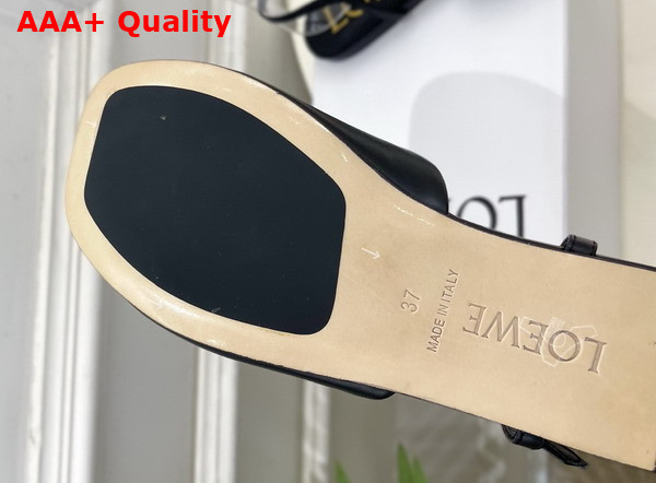 Loewe Toy Ankle Strap Ballerina in Black Lambskin Replica