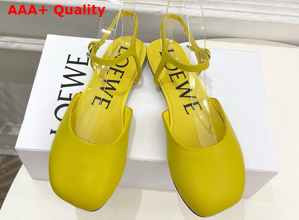 Loewe Toy Ankle Strap Ballerina in Dandelion Lambskin Replica
