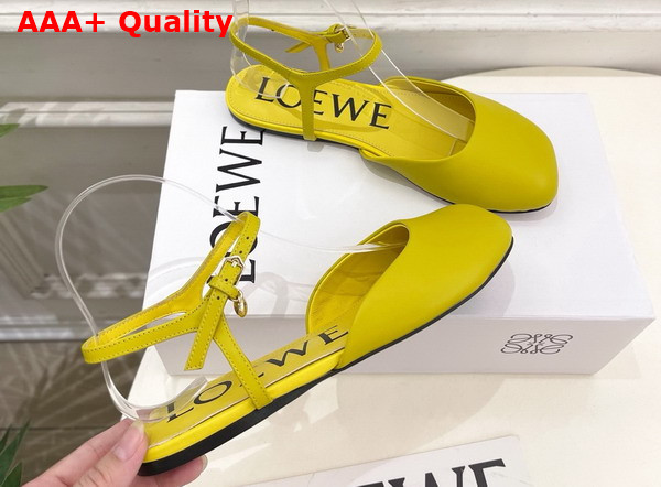 Loewe Toy Ankle Strap Ballerina in Dandelion Lambskin Replica