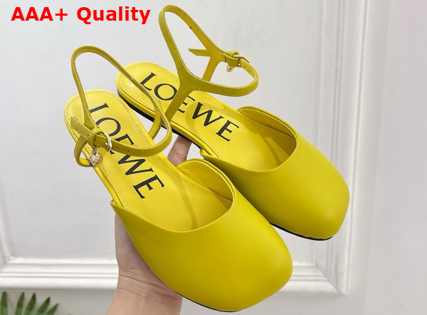 Loewe Toy Ankle Strap Ballerina in Dandelion Lambskin Replica