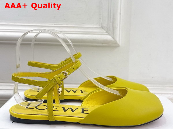 Loewe Toy Ankle Strap Ballerina in Dandelion Lambskin Replica