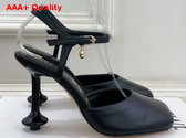 Loewe Toy Ankle Strap Pump in Black Lambskin Replica
