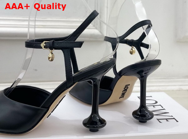 Loewe Toy Ankle Strap Pump in Black Lambskin Replica