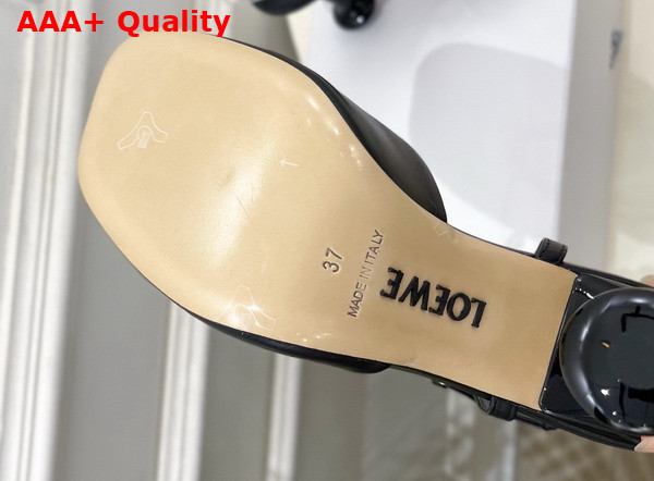 Loewe Toy Ankle Strap Pump in Black Lambskin Replica