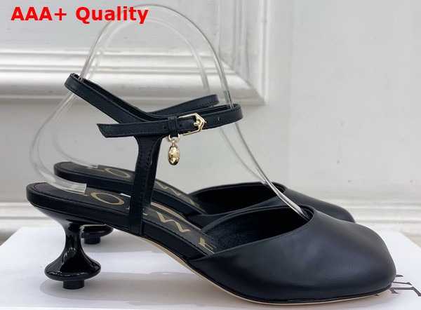Loewe Toy Ankle Strap Pump in Black Lambskin Replica